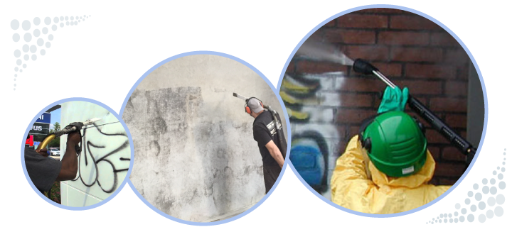 Dry ice blasting for cleaning walls